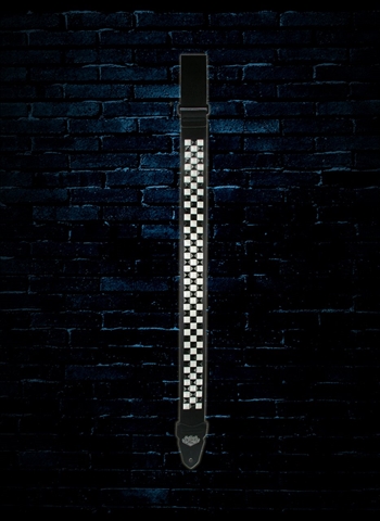LM PS-201CK - 2" PS Slider Studded Guitar Strap - Checkered