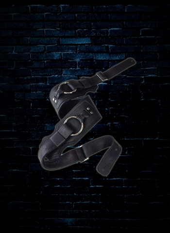 Franklin BR-BK-BK - 3.5" Glove Leather Ring Bass Strap - Black