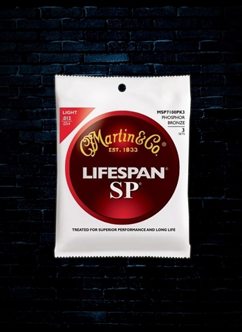 Martin MSP7100 SP Lifespan 92/8 Phosphor Bronze (3 Pack) - Light (12-54)