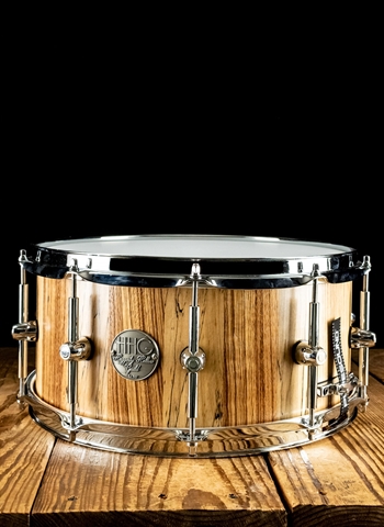 HHG 6.6"x14" Hand Cut Stave Snare Drum - Natural Satin