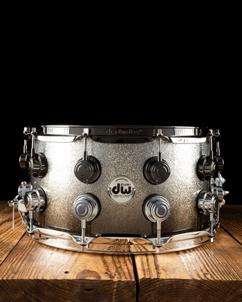 DW 7"x14" Collector's Series Snare - Silver to Black Sparkle Fade