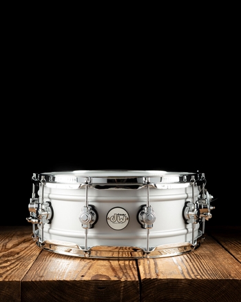 DW 5.5"x14" Design Series Matte Aluminum Chrome Snare Drum