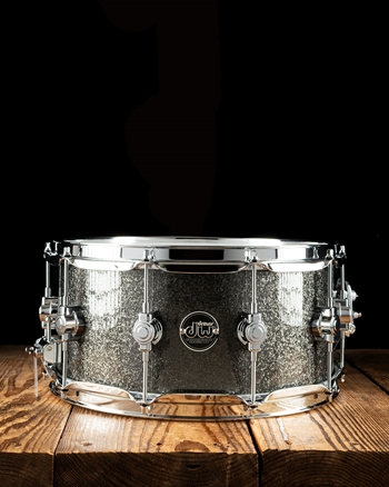 DW 6.5"x14" Performance Series Maple Snare Drum - Pewter Sparkle