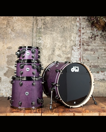 Drum Workshop Collector's Series VLT 333 4-Piece Drum Set - Lavender Satin Oil