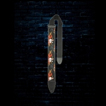 LM Products PS-Slider - 3" Cotton Guitar Strap - Skulls and Flames
