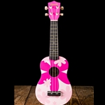 Amahi DDUK4 Soprano Ukulele - Pink Flower