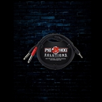 Pig Hog PB-S3403 3' 3.5mm to Dual 1/4" Stereo Breakout Cable