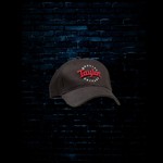 Taylor Red/White Embroidered Logo Cap - Black