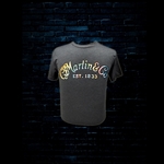 Martin Tie-Dye Logo T-Shirt - Charcoal (Extra Large)