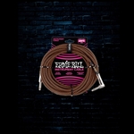 Ernie Ball 25' Braided Straight to Angle Instrument Cable - Black/Orange