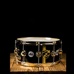 Drum Workshop 6.5"x14" Custom Collector's Series Snare Drum - "Pittsburgh" Candy Black/Gold Crests
