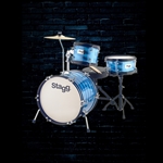 Stagg 3-Piece Junior Drum Set - Blue