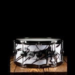 DW 6.5"x14" Collector's Series Snare Drum - White Glass Contrail