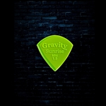 Gravity 1.5mm Sunrise Shape Mini Guitar Pick - Fluorescent Green