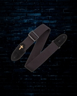 Levy's 2" Specialty Series Cross Inlay Cotton Guitar Strap - Black
