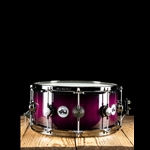 DW 6.5"x14" Pure Purpleheart Snare Drum - Violet to Dark Purple Burst