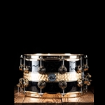 DW 8"x14" Collector's Series Snare - Mirra Black w/Gold Leaf Stripe