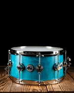 DW 6.5"x14" Collector's Series Maple Mahogany Snare - Azure Satin Oil