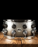DW 7"x14" Collector's Series Snare - Silver to Black Sparkle Fade