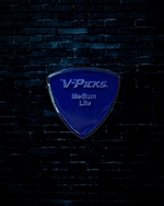 V-Picks 1.5mm Medium Pointed Lite Pick - Sapphire Blue