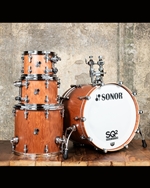 Sonor SQ2 4-Piece Medium Maple Drum Set - Bubinga Veneer Semi-Gloss