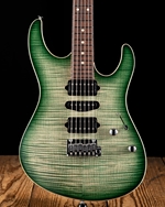 Suhr Modern Custom Flame Maple/Basswood - Faded Trans Green Burst