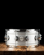 DW 6.5"x14" Design Series Matte Aluminum Chrome Snare Drum