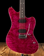 Suhr Custom Classic JM Waterfall Burl Maple/Black Limba - Magenta Pink