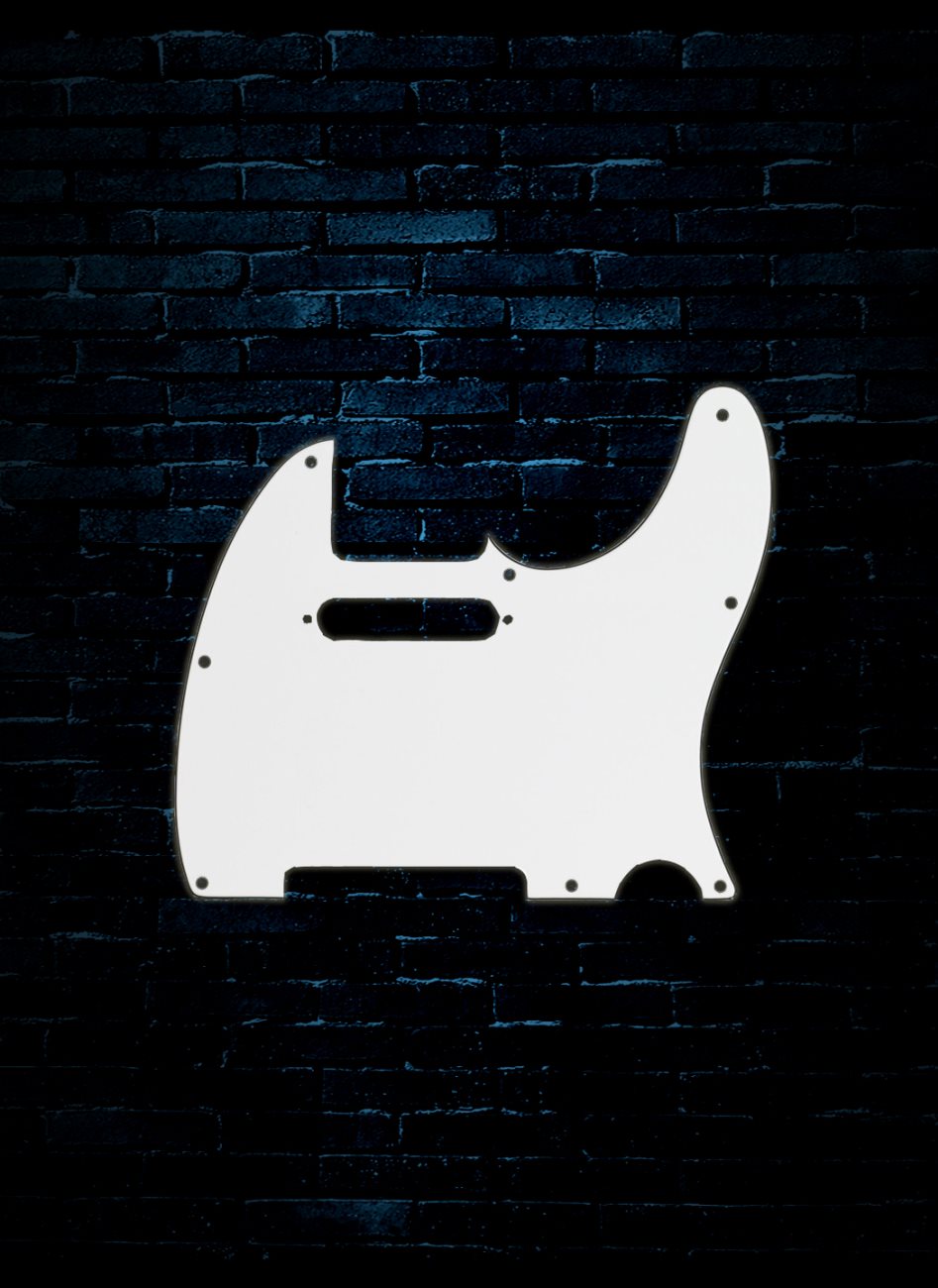 Fender 8-Hole Mount Multi-Ply Telecaster Pickguard - White