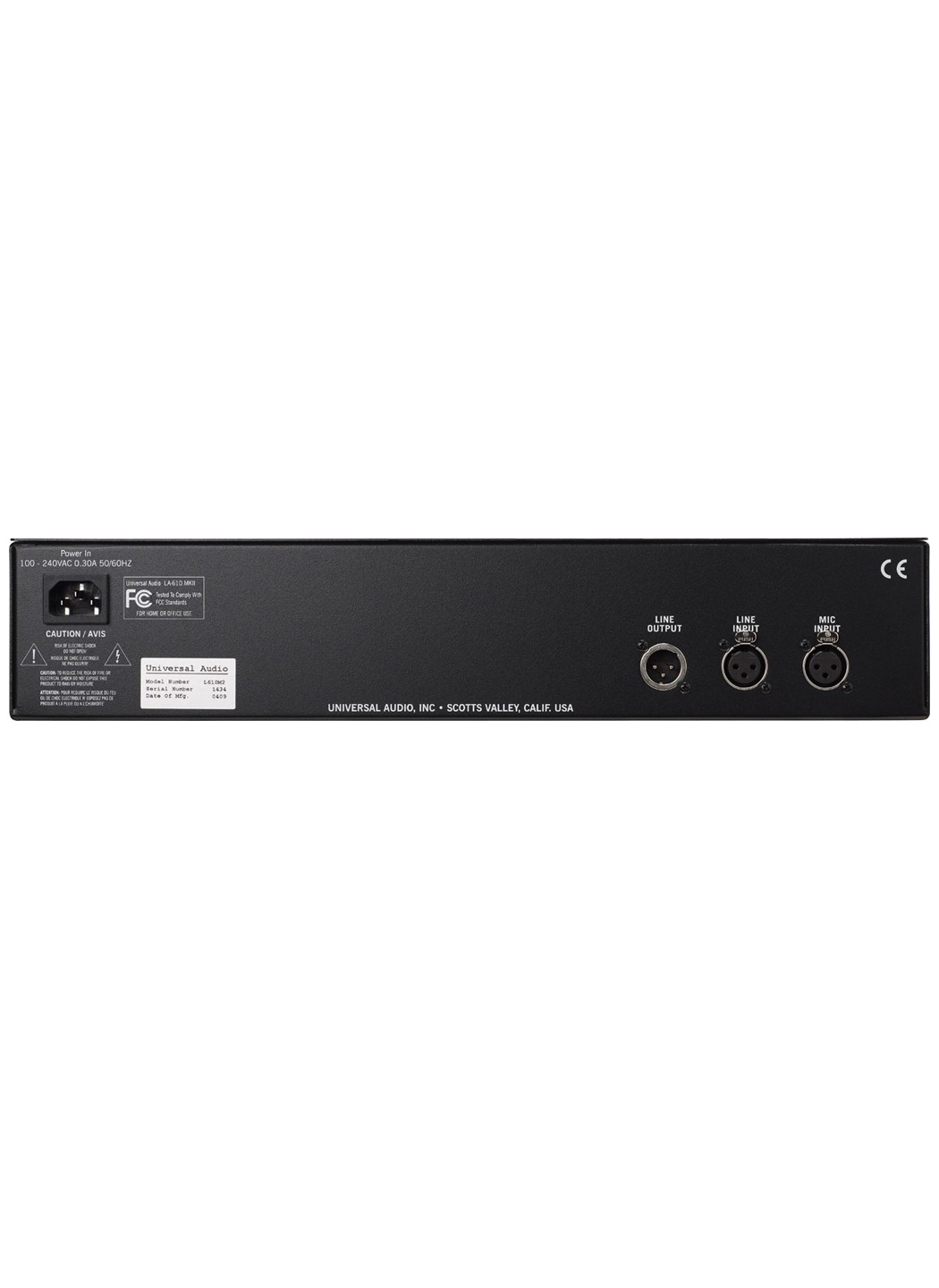 universal audio LA610 mkⅡ 美品 Universal Audio LA-610 MkII Classic Tube Microphone Preamp