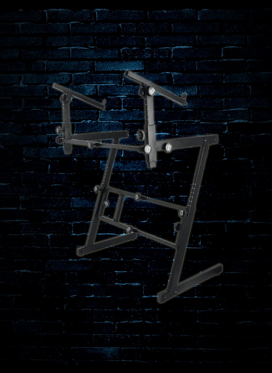 On-Stage KS7365EJ Pro Heavy-Duty 2 Tier Folding-Z Keyboard Stand