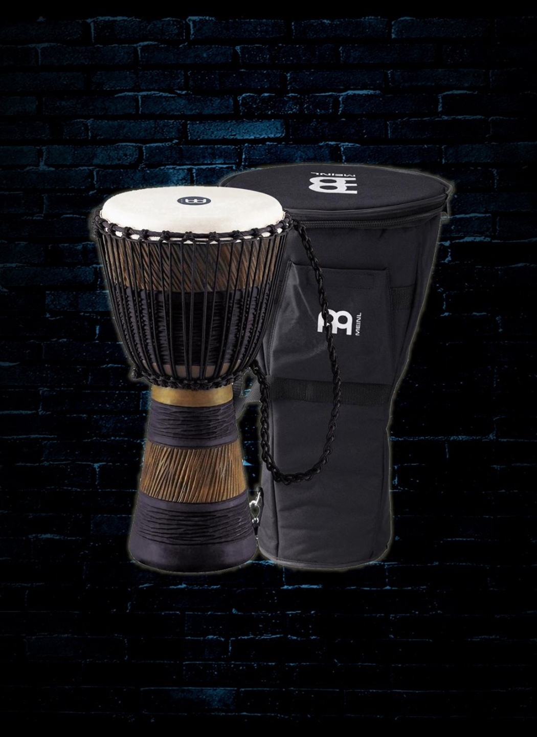MEINL HDJ1-M [Headliner Series Rope Tuned Wood Djembe / Congo Series 10] : Meinl Percussion Djembe Hand Drum Circle Instrument