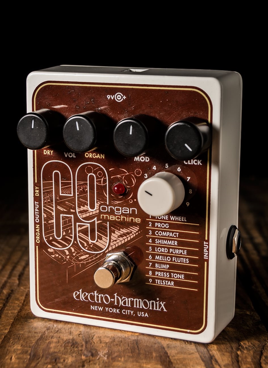 Electro-Harmonix C9 Organ Machine 9-Preset Organ Emulation Guitar Effect  Pedal