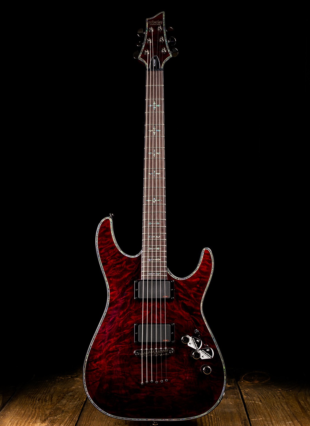 ギター Schecter Hellraiser C-1BCH EMG89R / 81TW Schecter Hellraiser C-1 - Black Cherry