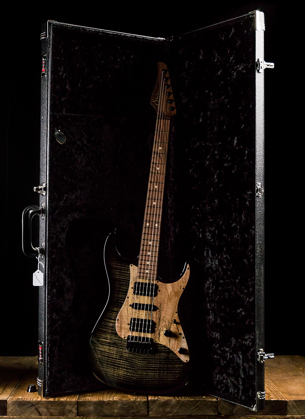 Suhr Standard Custom Flame Maple/Pau Ferro - Trans Charcoal Burst