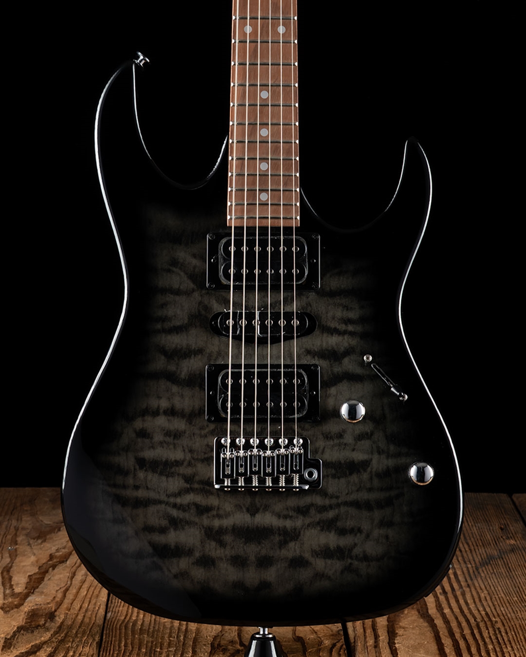 Ibanez RG Gio GRX70QA - Transparent Black Sunburst