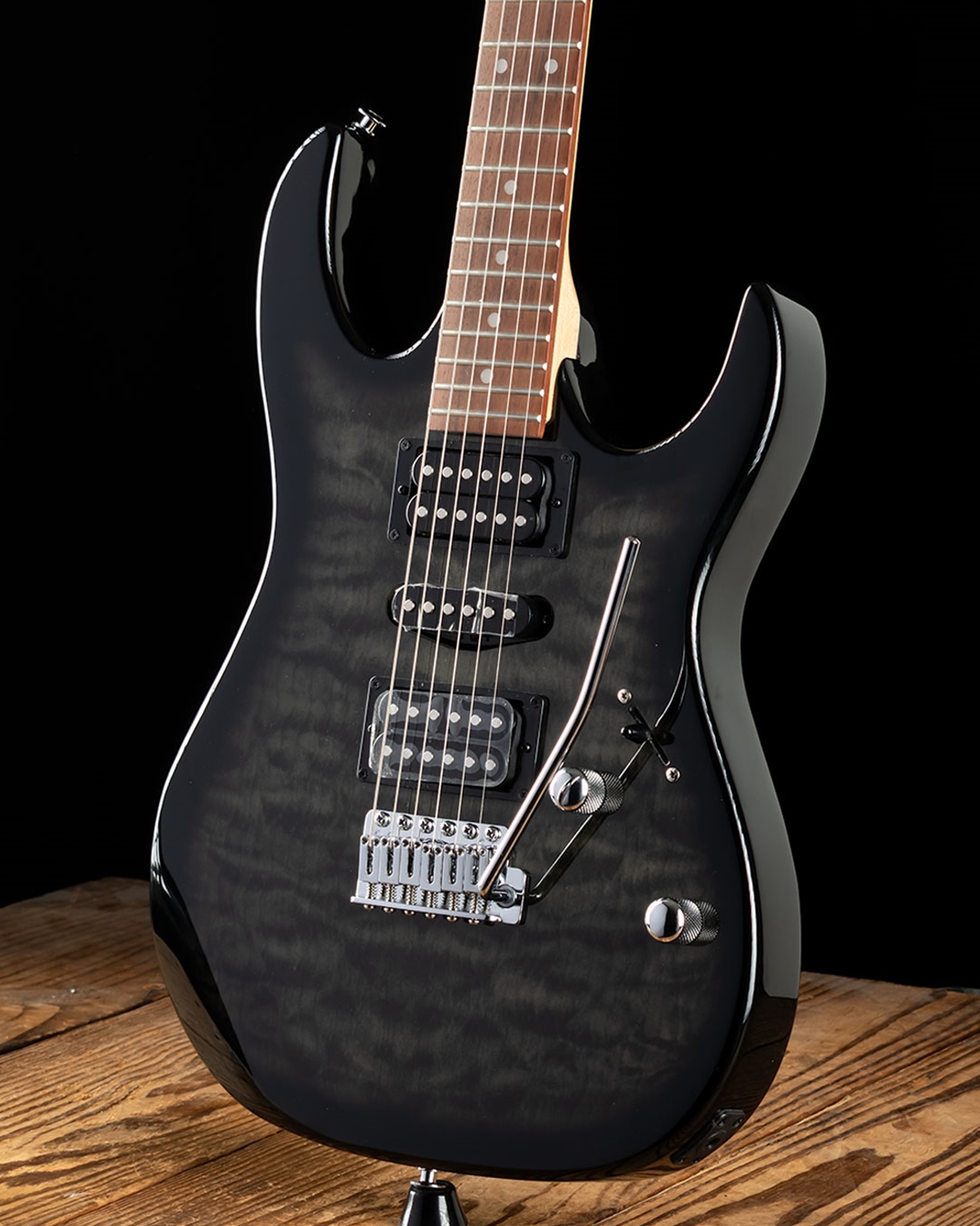 Ibanez RG Gio GRX70QA - Transparent Black Sunburst