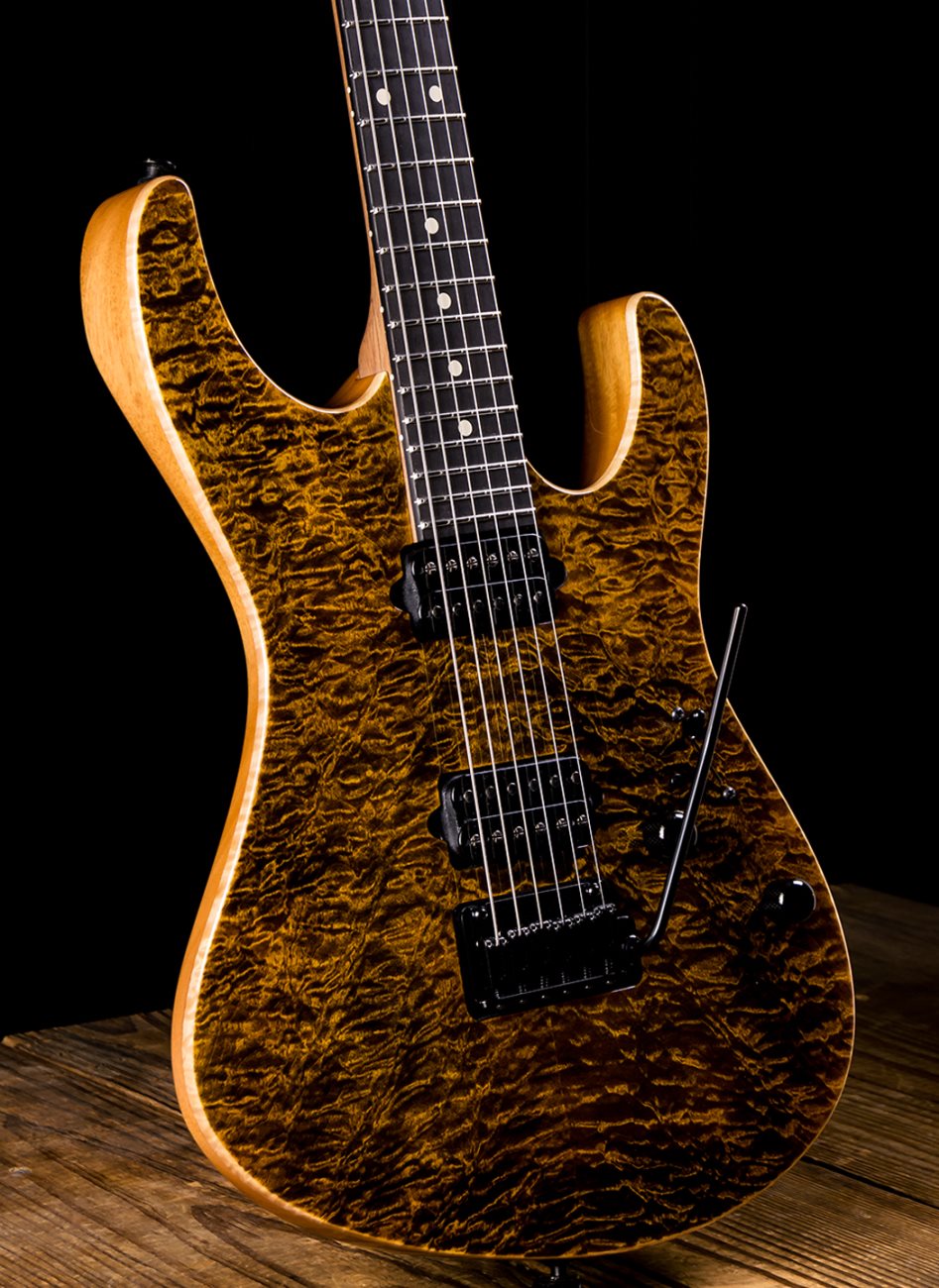 ギター Suhr Standard-Chambered Bengal Quilt Suhr Modern Custom Quilt Maple - Bengal