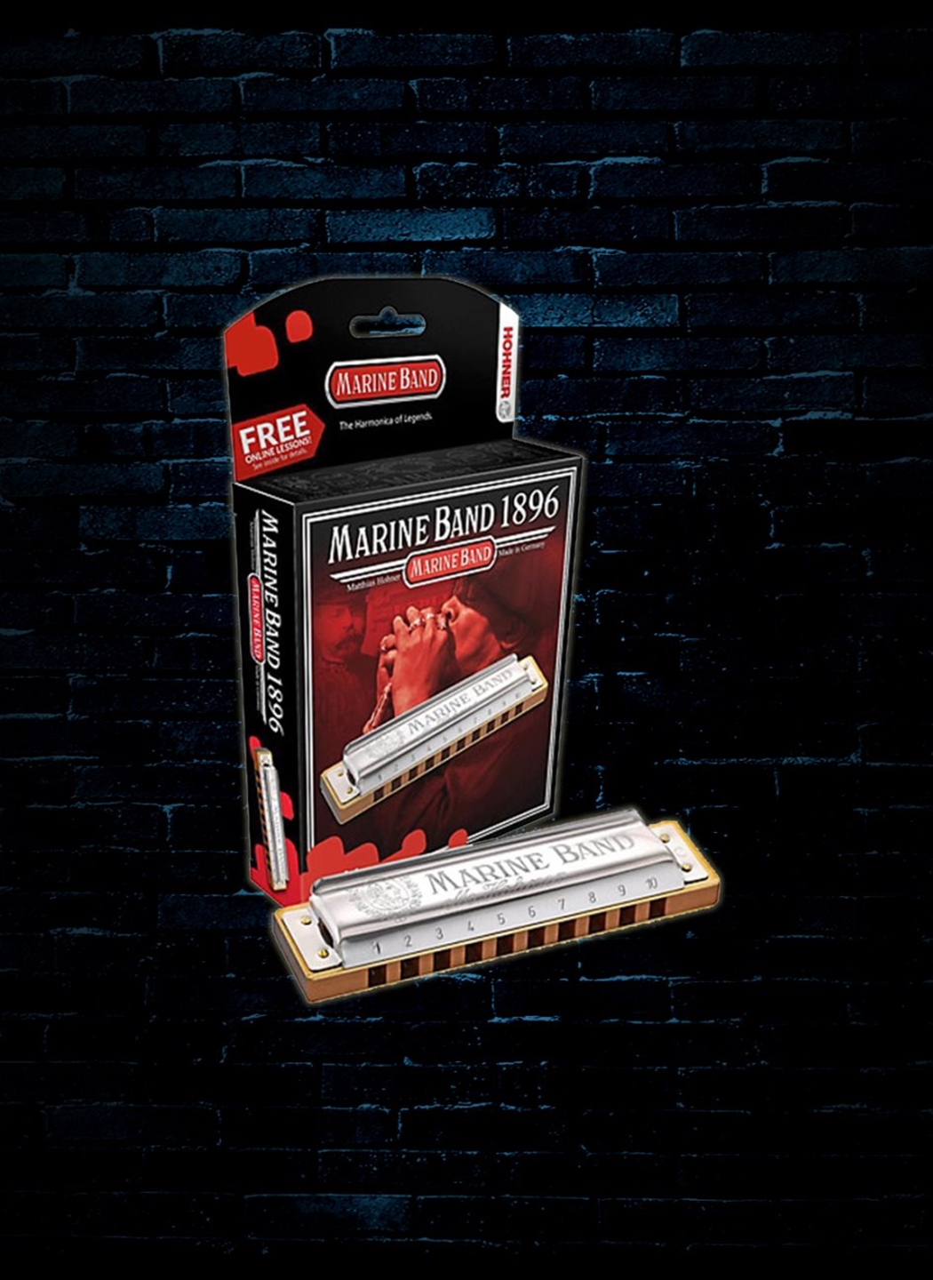 Hohner 1896BX Marine Band 1896 Classic Diatonic Harmonica Key of F
