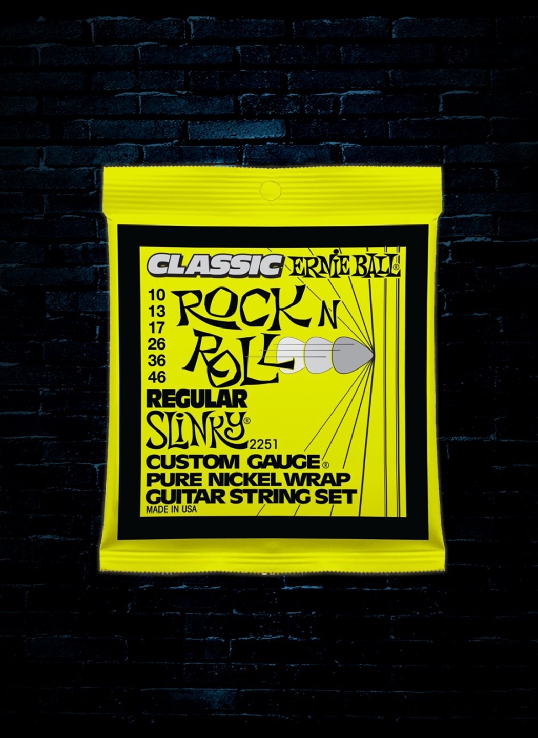 Ernie Ball 2251 Classic Pure Nickel Electric Strings - Regular Slinky (10-46 )