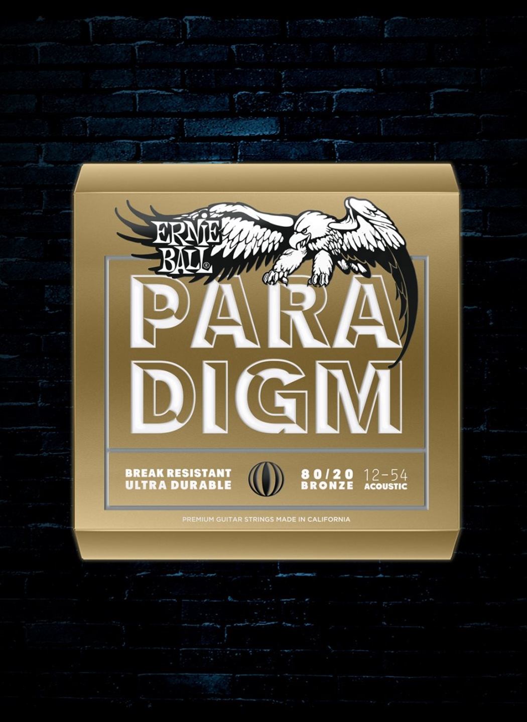 Ernie Ball 2086 Paradigm 80 20 Bronze Acoustic Strings Medium Light 12 54