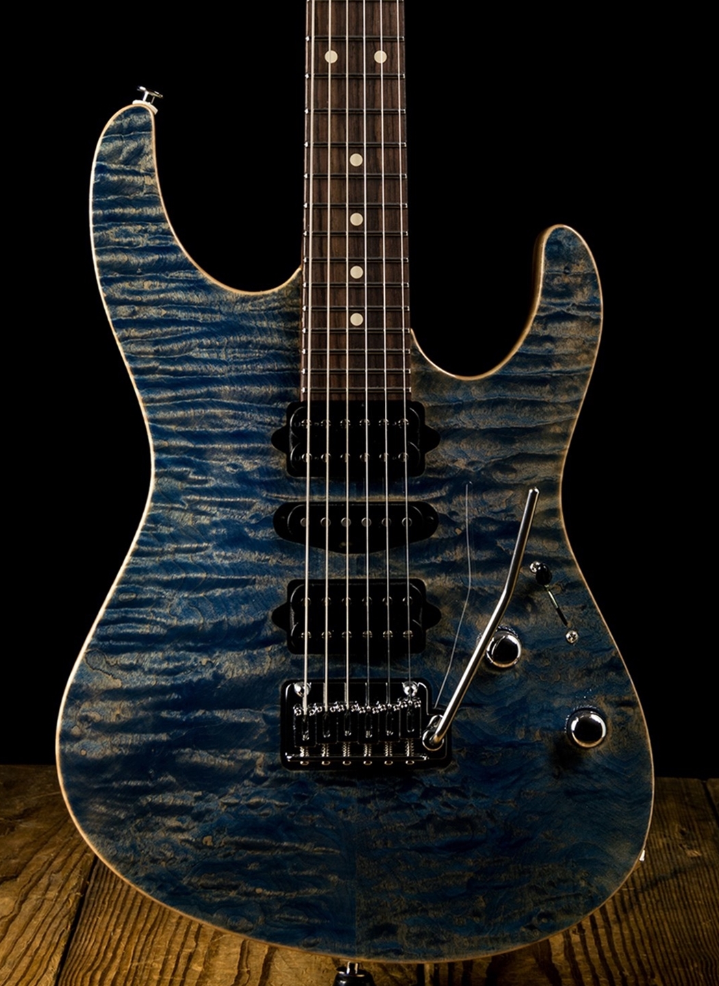 Suhr Modern Pro Guitar, Trans Blue Denim Slate, Pau Ferro