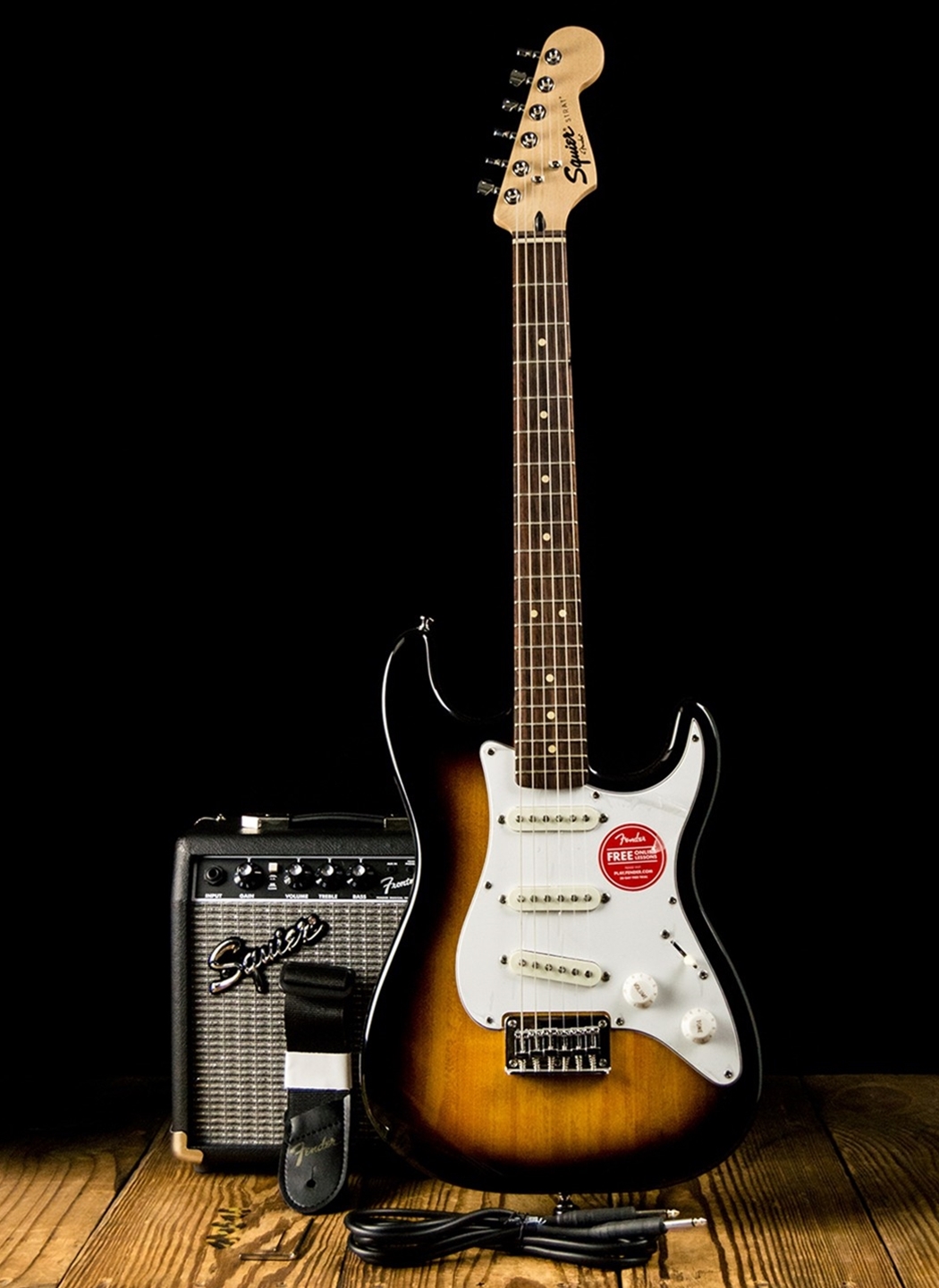 Squier Stratocaster Starter Package - Brown Sunburst