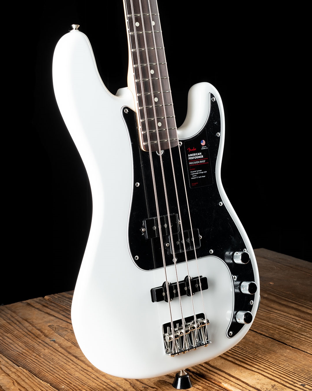 fender american performer precision bass rw arctic white
