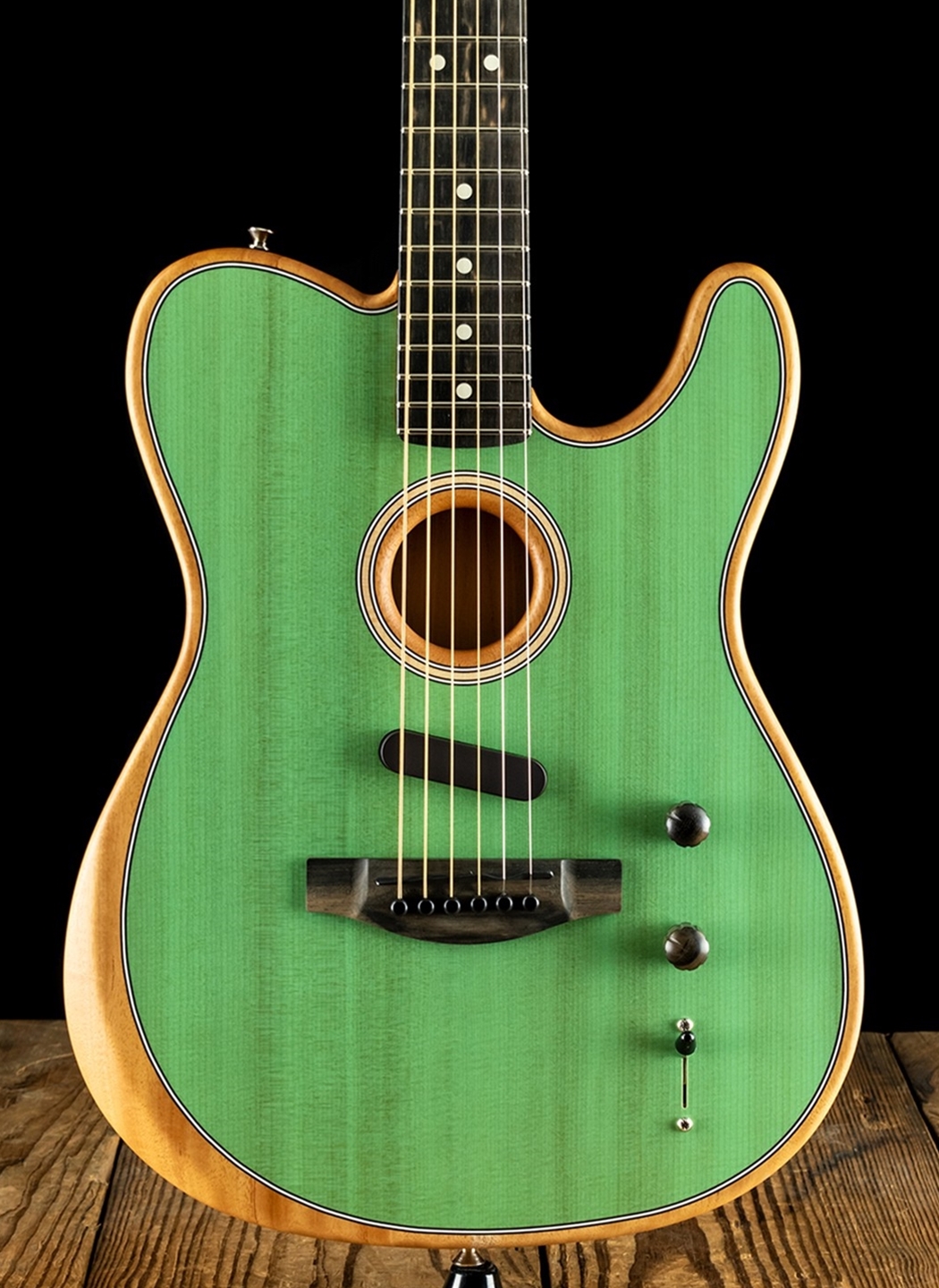 ギター Fender American Acoustasonic Serf Green Fender American Acoustasonic Telecaster Ebony Fingerboard