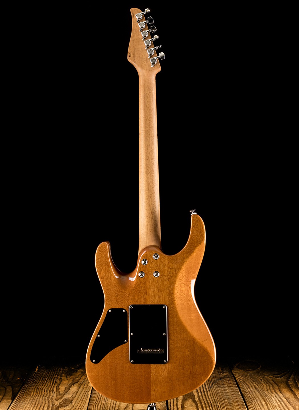 Suhr Modern Custom Quilt Maple/Genuine Mahogany - Aqua Blue Burst