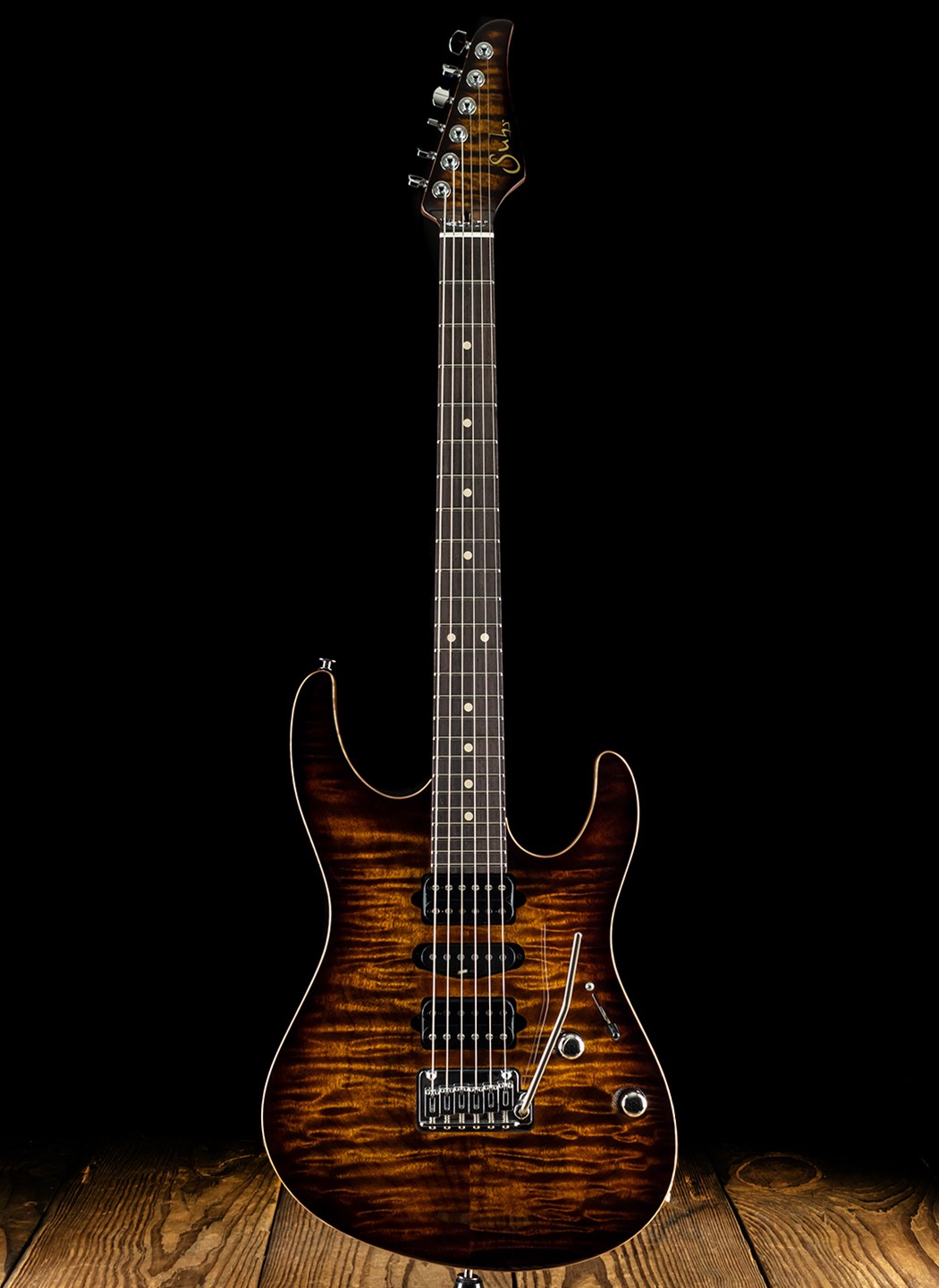 ギター Suhr Standard-Chambered Bengal Quilt Suhr Modern Custom Quilt Maple - Bengal