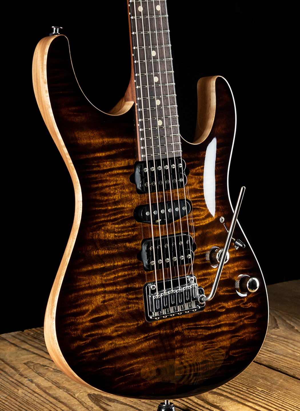 ギター Suhr Standard-Chambered Bengal Quilt Suhr Modern Custom Quilt Maple - Bengal