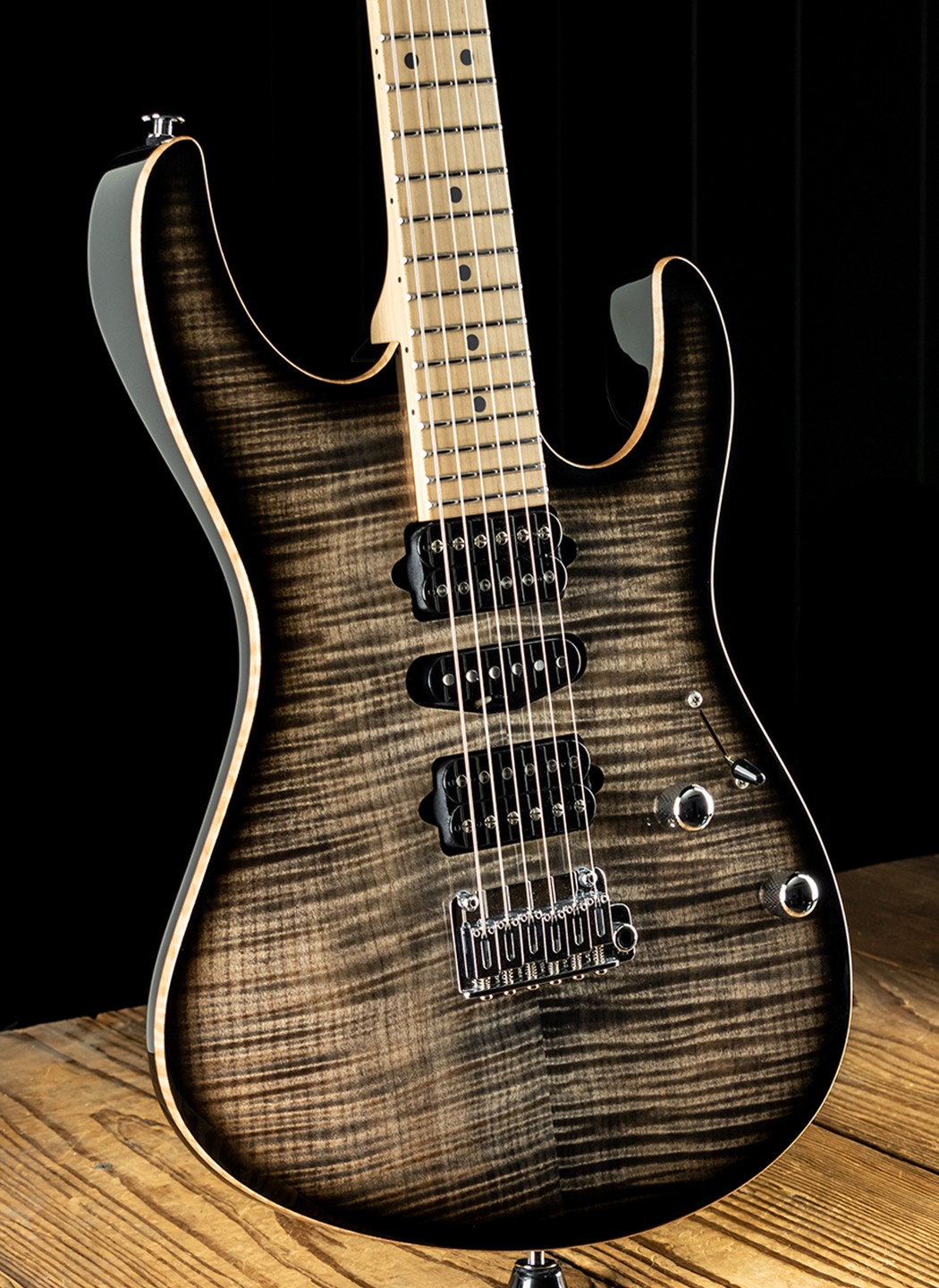 Suhr Select Modern T Mahogany Guitar, Trans Charcoal Burst