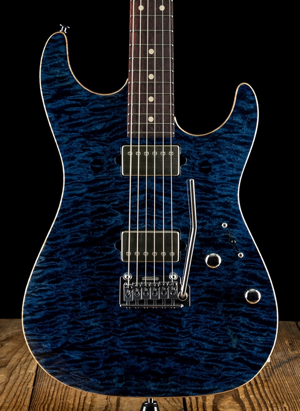 Suhr Standard Custom Quilt Maple/Genuine Mahogany - Deep Blue